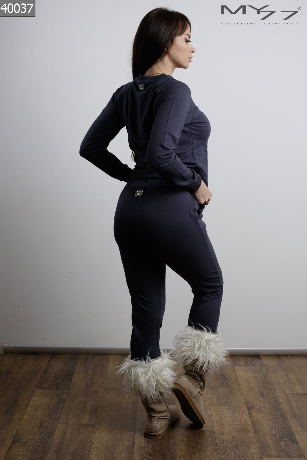 MY77 Sötétkék pamut szabadidő szett – 40037 - Image 3