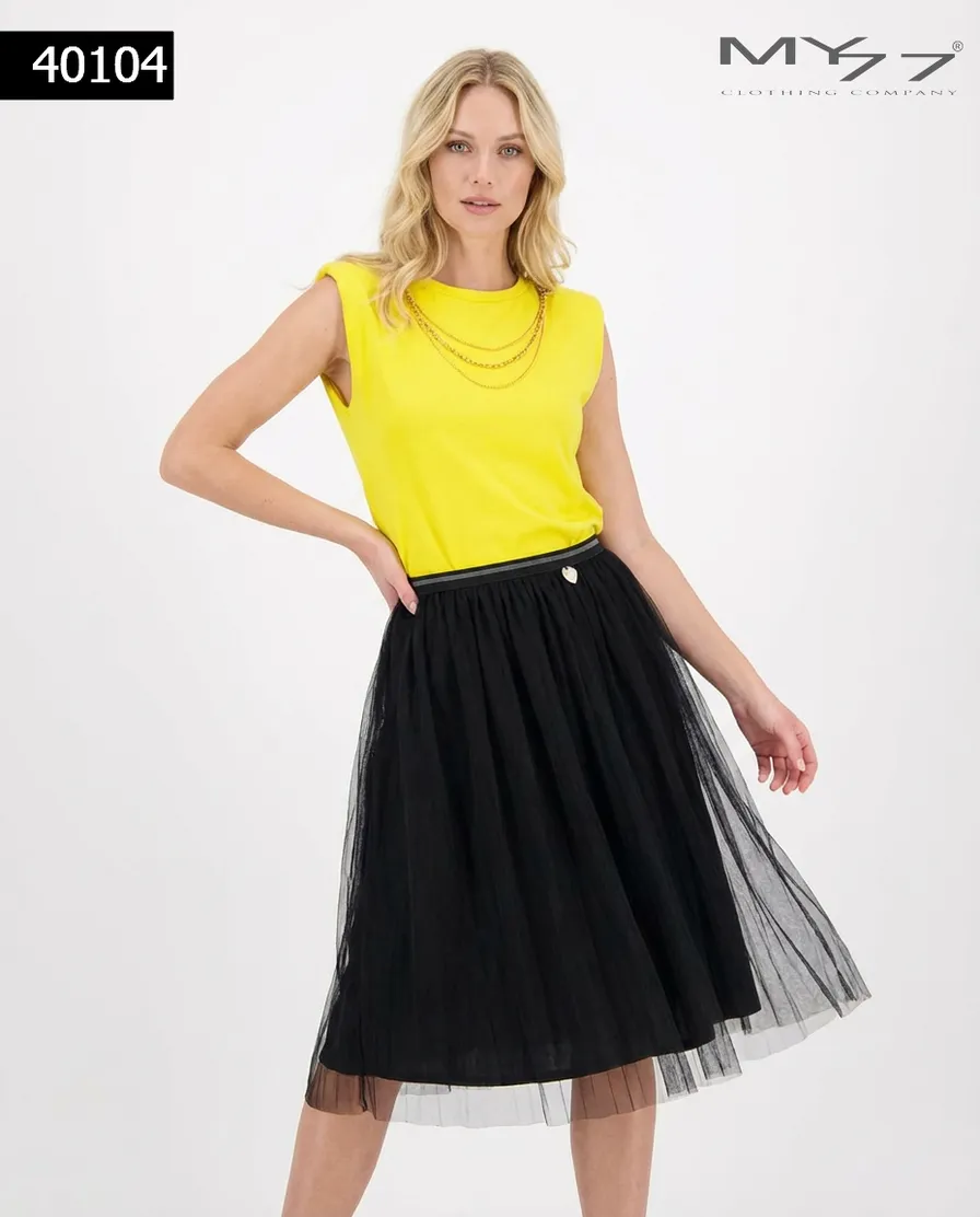 MY77 Sárga vállbetétes felső – 40104
