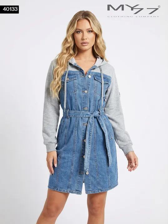 MY77 Farmer hatású kapucnis ruha – 40133