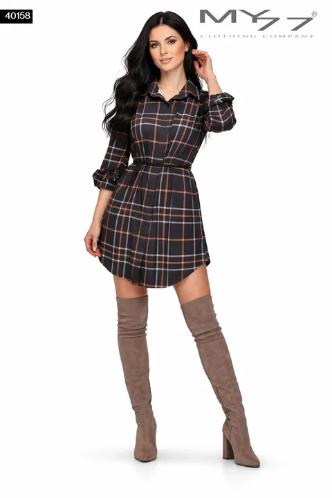 MY77 40158 kockás ingruha