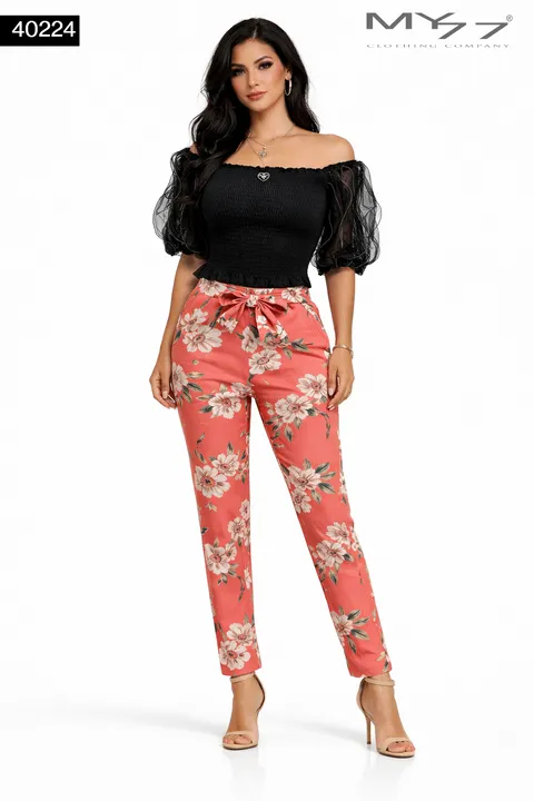 MY77 Fekete Smokkos Női Felső Tüll Ujjakkal – 40224