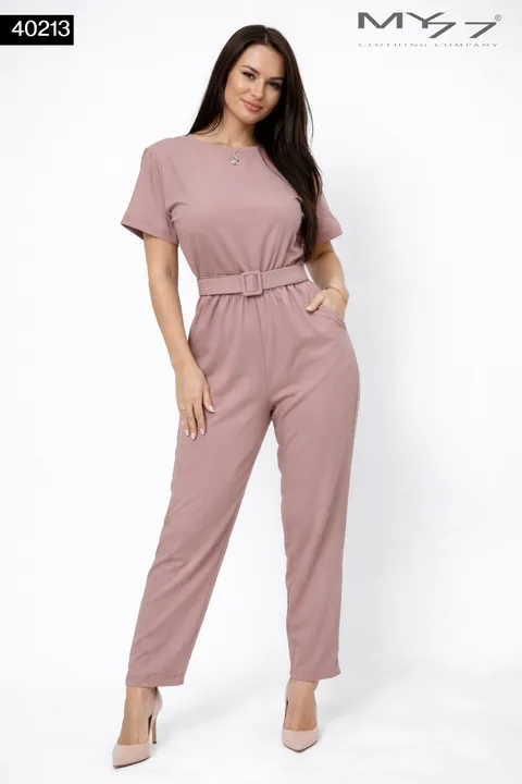 MY77 Púderrózsaszín Öves Overál – 40213